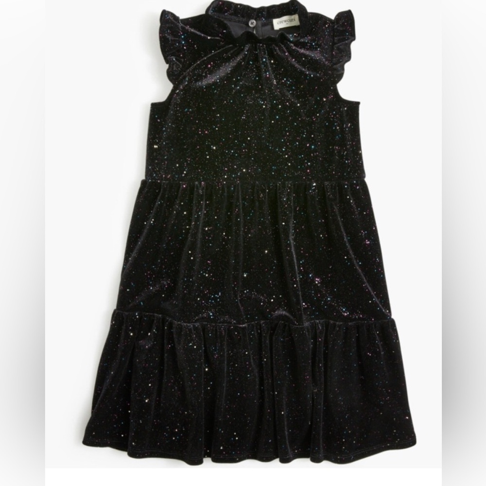 Crewcuts Glittery Black Kids Dress in size 8